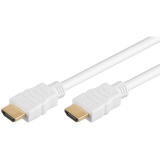 HDMI Kabel HDMI-HDMI Ethernet 3D 1080p 15m Weiss vergoldet