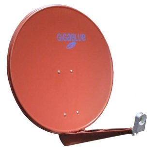 GigaBlue HD Super 80cm Doppelarm Alu Sat Antenne Rot