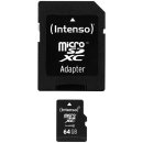 Intenso High Speed 64GB Micro SDXC SD Karte Class 10...