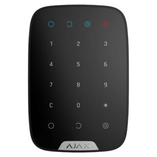 AJAX Funk Bedienteil KeyPad mit Sensortastatur Smarthome & APP-Funktion für AJAX Hub Schwarz 8722