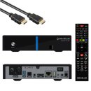 GigaBlue UHD IP 4K USB HDMI SD Karte 1x DVB-C/T2 Dual Tuner H.265 Multiroom Receiver Schwarz