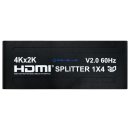 Gigablue Ultra 4K/2K HDMI 2.0 HDR Splitter (1 Eingang / 4 Ausgänge, 4K UHD, 60 Hz, schwarz)
