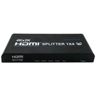 Gigablue Ultra 4K/2K HDMI 1.4 Splitter (1 Eingang / 4 Ausgänge, 4K UHD, 30 Hz, schwarz)