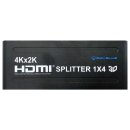 Gigablue Ultra 4K/2K HDMI 1.4 Splitter (1 Eingang / 4 Ausgänge, 4K UHD, 30 Hz, schwarz)