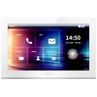 GOLIATH 10 IP Videostation Weiss (HD, Touchscreen-Monitor, 8GB, PoE, Smartphone APP)