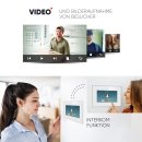BALTER EVO HD Video Türsprechanlage Silver für 3 Familienhaus Kit, 3x Monitor 7"