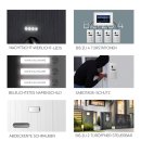 BALTER EVO HD Video Türsprechanlage Silver für 4 Familienhaus Kit, 4x Monitor 7"