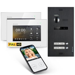 BALTER EVO HD Video Türsprechanlage Black App 2 Familienhaus, 2x 7" Monitor WIFI