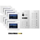 Balter EVO HD Video Türsprechanlage 1-12 Familienhaus Set 7" Wifi Monitor