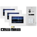 Balter EVO HD Video Türsprechanlage 1-12 Familienhaus Set 7" Wifi Monitor