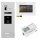BALTER EVO HD RFID/FINGERPRINT Video Türsprechanlage Silber 1-FAM 1xMonitor Weiß