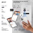 BALTER EVO HD RFID/FINGERPRINT Video Türsprechanlage Silb 2FAM 2xWiFi Monitor SW
