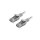 Netztwerkkabel Patchkabel mit RJ45 Stecker Grau 2 m