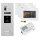 BALTER EVO HD RFID/FINGERPRINT Video Türsprechanlage Silber 1FAM 3x Monitor Weiß