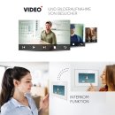 BALTER EVO HD RFID/FINGERPRINT Video Türsprechanlage Silber 1-FAM 4xMonitor Weiß