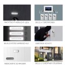 BALTER EVO HD RFID/FINGERPRINT Video Türsprechanlage Silber 1-FAM 4xMonitor Weiß