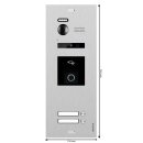 BALTER EVO HD RFID/FINGERPRINT Video Türsprechanlage Silber 2FAM 4x Monitor Weiß