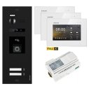 BALTER EVO HD RFID/FINGERPRINT Video Türsprechanlage Black 2-FAM 3x Monitor Weiß