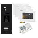 BALTER EVO HD RFID/FINGERPRINT Video Türsprechanlage Black 2-FAM 4x Monitor Weiß