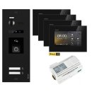 BALTER EVO HD RFID/FINGERPRINT Video Türsprechanlage Black 2-FAM 4x Monitor