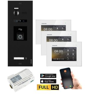 BALTER EVO HD RFID/FINGERPRINT Video Türsprechanlage SW 1FAM 3x WiFi Monitor WS