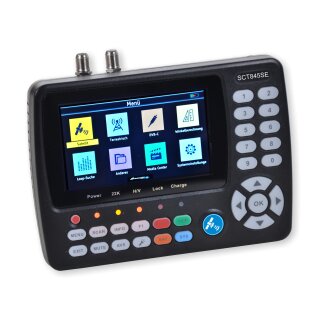Summit SCT 845 SE Satelliten Messgerät Sat Finder für DVB-S/S2/S2X, T/T2, C Digitales Messgerät mit 4,3" TFT LCD Display inkl. Steckernetzt