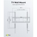 Goobay TV Wandhalterung PRO FIXED M / Black 32 bis 55...