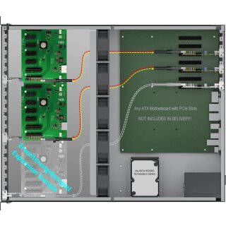 Digital Devices ATX Case #2 PCIe GEN2 Expander ( 12 - PCIe Gen2 (2x6) Backplane external Host PC )
