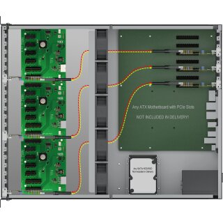 Digital Devices ATX Case #2 PCIe GEN2 Expander ( 18 - PCIe Gen2 (3x6) Backplane external Host PC )