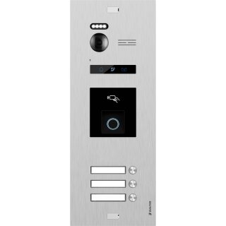 BALTER EVO HD RFID FINGERPRINT Türstation für 3 Familienhaus Silber