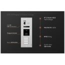 BALTER EVO HD RFID FINGERPRINT Türstation für 4 Familienhaus Silber