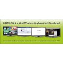 Internet TV HDMI-Stick &amp; Mini Wireless Keyboard mit Touchpad