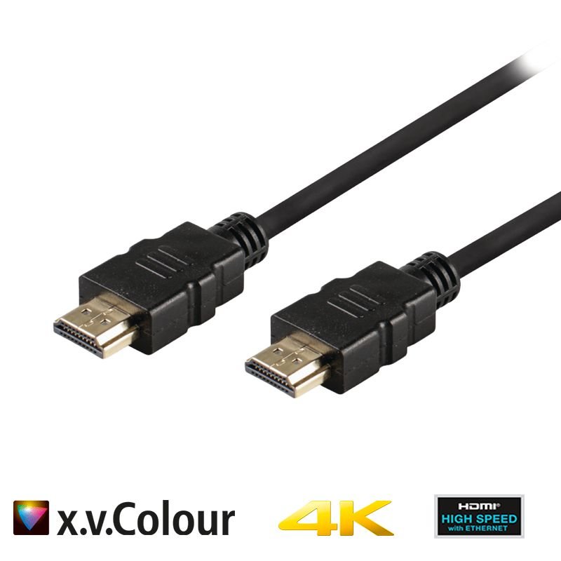 Valueline High Speed HDMI Kabel mit Ethernet HDMI Anschluss 4K UHD 25m Schwarz 
