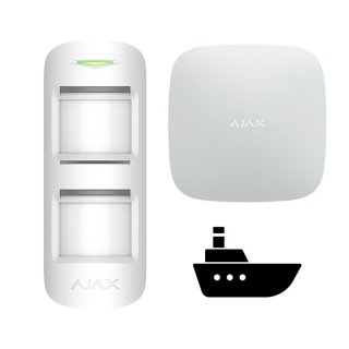 AJAX Alarm Set f&uuml;r Boote AJAX Hub Steuerzentrale + MotionProtect Outdoor Au&szlig;enbewegungsmelder AR178
